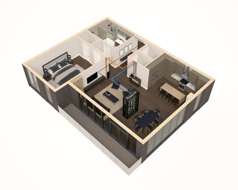 wine cellar mockup